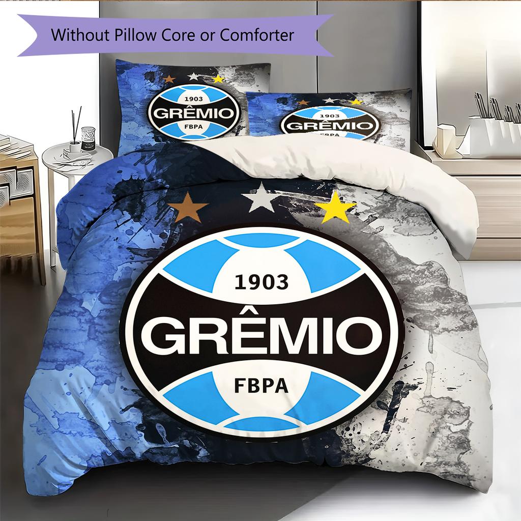 GREMIO FC Patroon Beddengoed Huisdecoratie Verjaardagscadeau (1 dekbedovertrek + 2 kussenslopen, zonder binnenkussen)
