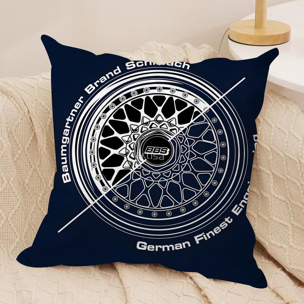 Stylish BBBSSB simple Cushion Cover Short plush Doublesided Print Square Throw Pillow Covers Sofa Home Cushion Decor