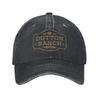 Yellowstone Dutton Ranch Retro Rodeo Design Baseballkappe Lässige Used-Denim Snapback-Kappe Unisex Ganzjahres-Reisekappen Kappe