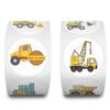 Cartoon Construction Vehicle Reward Stickers - 500/roll