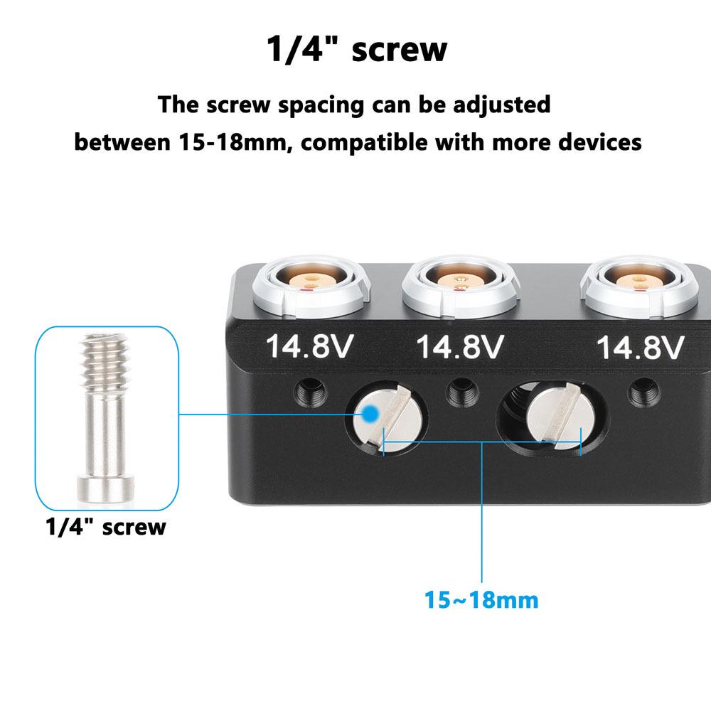 DTAP B to 0B 2-Pin Female Power Expansion Socket with 1/4 Screw