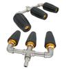 Pressure Washer-Turbo Nozzle Ceramic Cores Pressure Stainless Steel T-Joint Adapter 360° Rotating Turbos Efficiency Cleaning