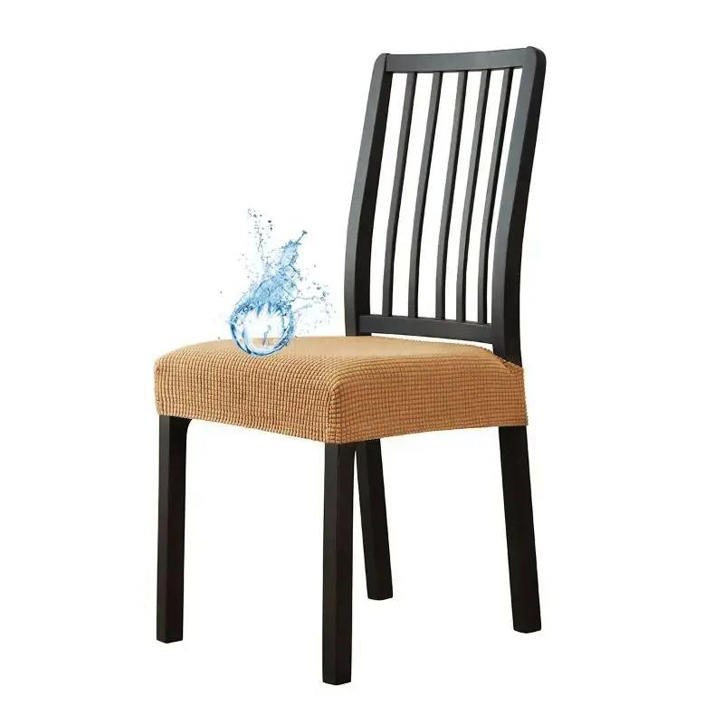 Soft Cheap Waterproof Chair Covers Solid Colours Chair Cover Stretch Elastic Office Chair Banquet Furniture Protector Home Decor
