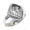 Natural Black Rutile Gemstone Handmade 925 Sterling Silver Jewelry Ring S.7 d4K74