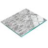 Tempered Glass Kitchen Backsplash With Decorative Graphic Brick Wall 60X52 Cm