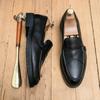 New Men Loafers Brown Black Round Toe Slip-On Men Dress Shoes Business Handmade Wedding Size 38-44