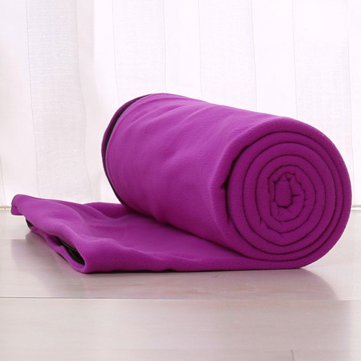 

Outdoor sleeping bag 180x80cm single fleece sleeping bag lined with warm sleeping bag, outdoor camping and travel supplies фиолетовый