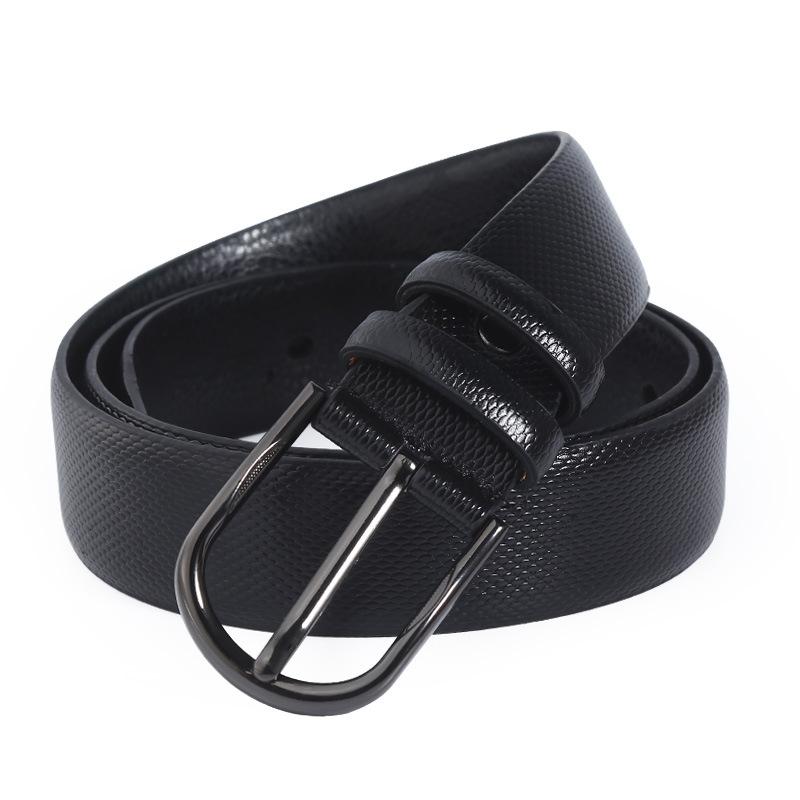 Pu Smooth Belt Strip Alloy Pin Buckle Wear-Resistant And Scratch-Resistant Men'S Business Belt Men'S Belt