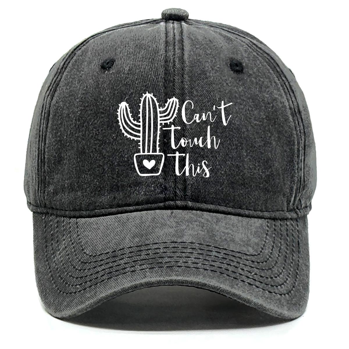 

can t touch this Cactus Print Snapback Sun Hat, Plant Sports Hat Cozy Sun Protective Non-Stretch Fabric Stylish Snapback Baseball Cap as the picture