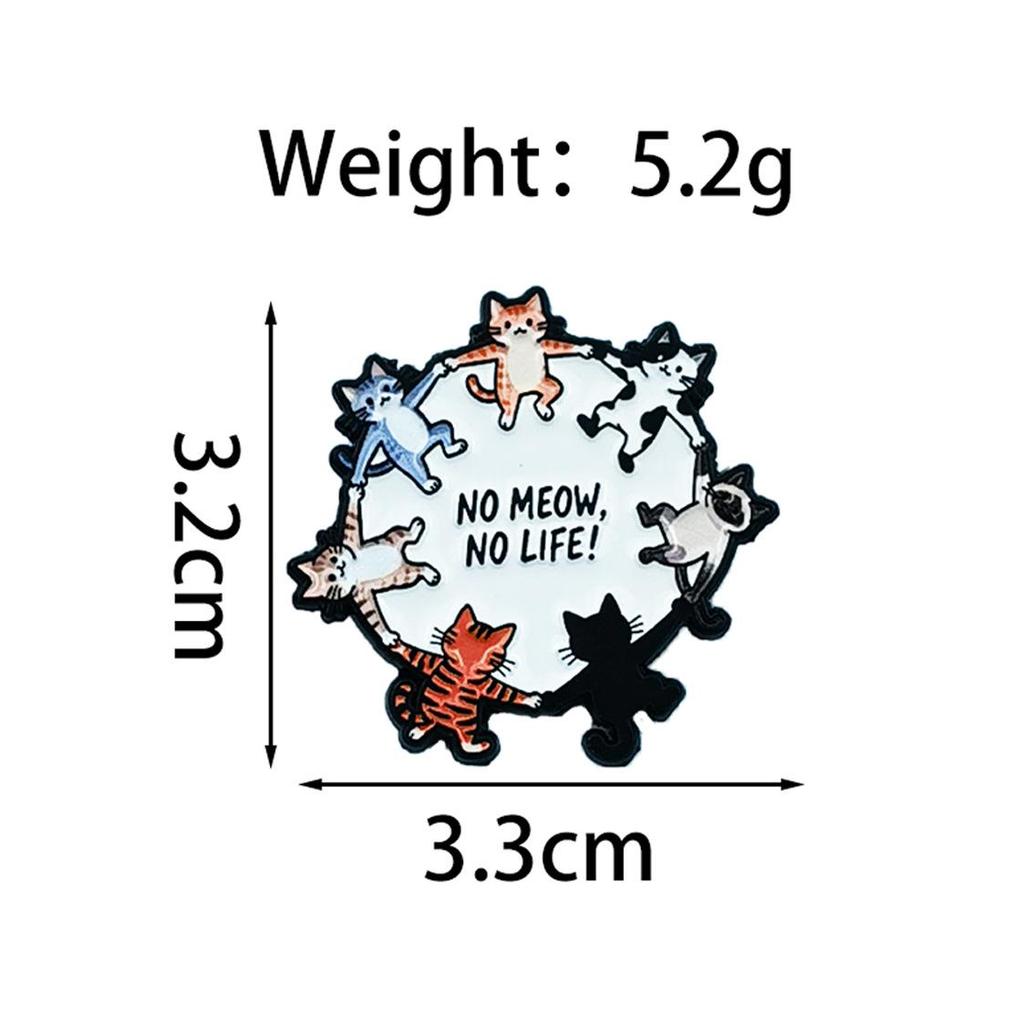 Cartoon Cat Brooch: Creative Alloy Enamel Badge for Backpack or Clothing