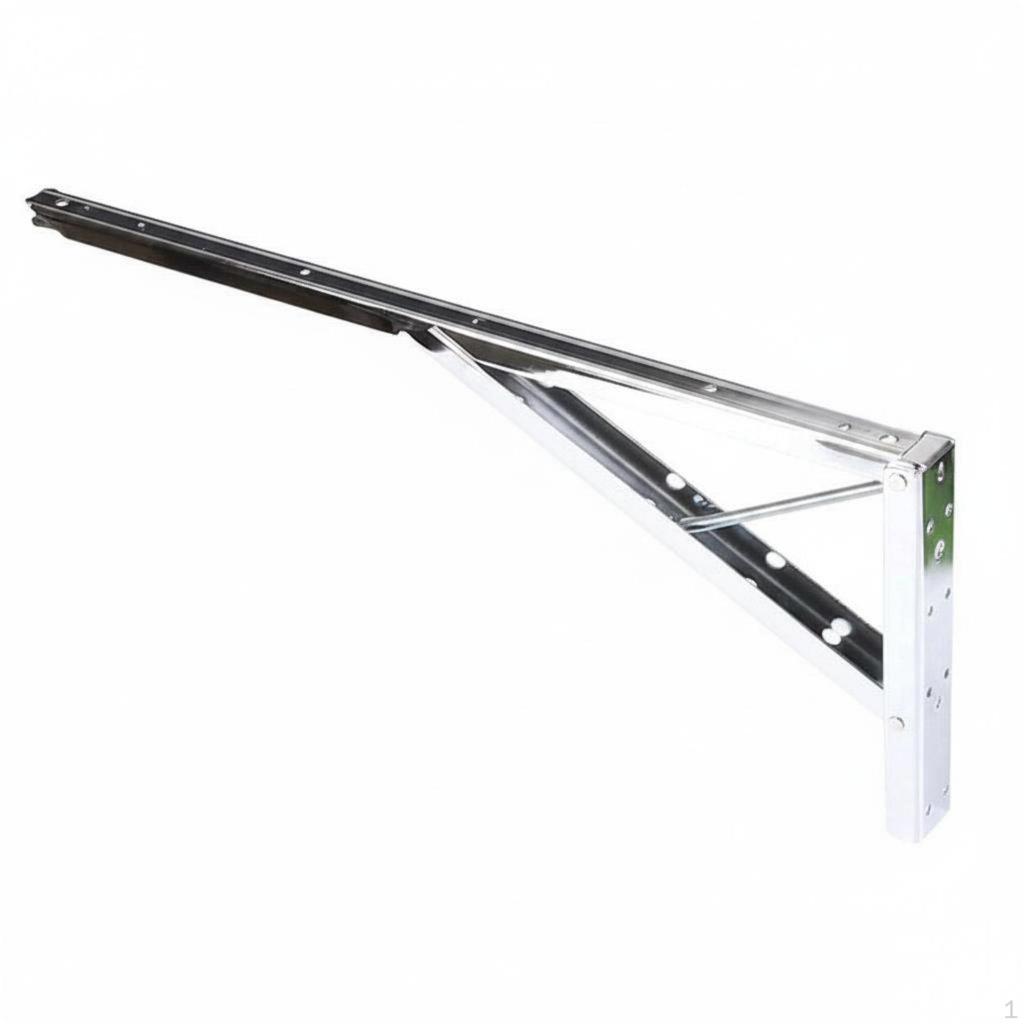 Spring Loaded Shelf Support Bracket SpaceSaving Reinforced Folding Heavy Duty Triangle
