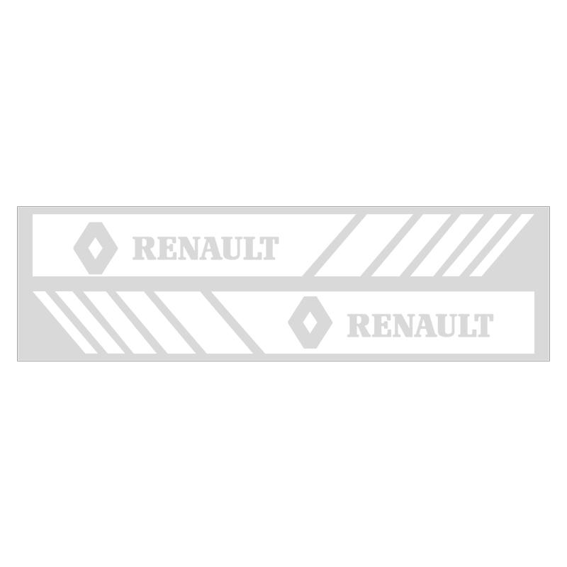 2PCS Car Rearview Mirror Decoration Sticker Emblems Styling For Renault Dacia Megane 2 3 Duster Koleos Logan Clio Laguna Sandero