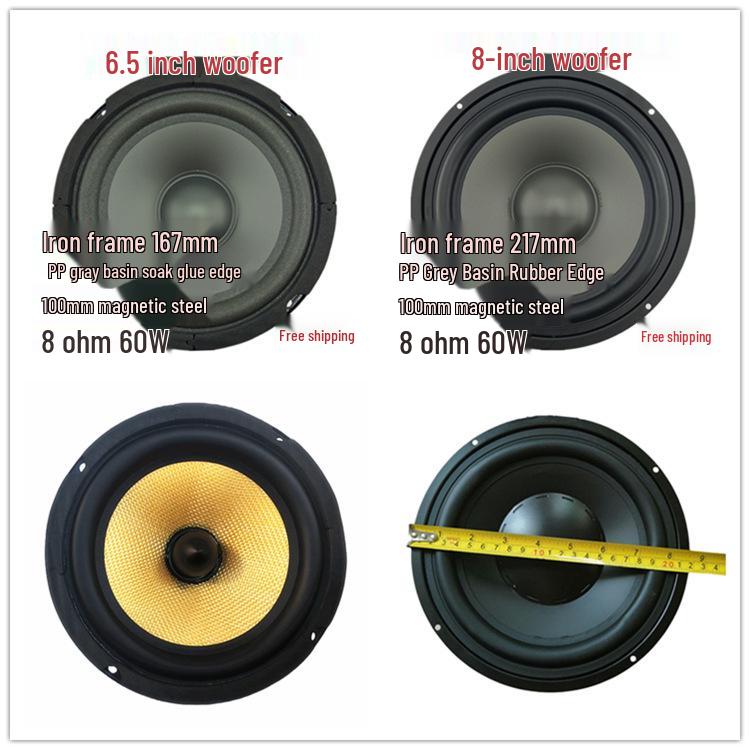 Variety of Mid-Range & Bass Speakers with Positive/Reverse Edge - Sizes: 4.5", 5.5", 6.5", 8", 10