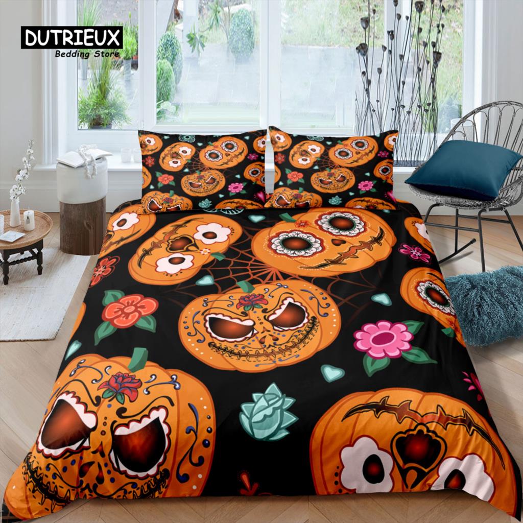 Home Living Luxury 3d Halloween Bedding Set Duvet Cover Set Pillowcase Kids Bedding Set Queen and King EU/US/AU/UK Size