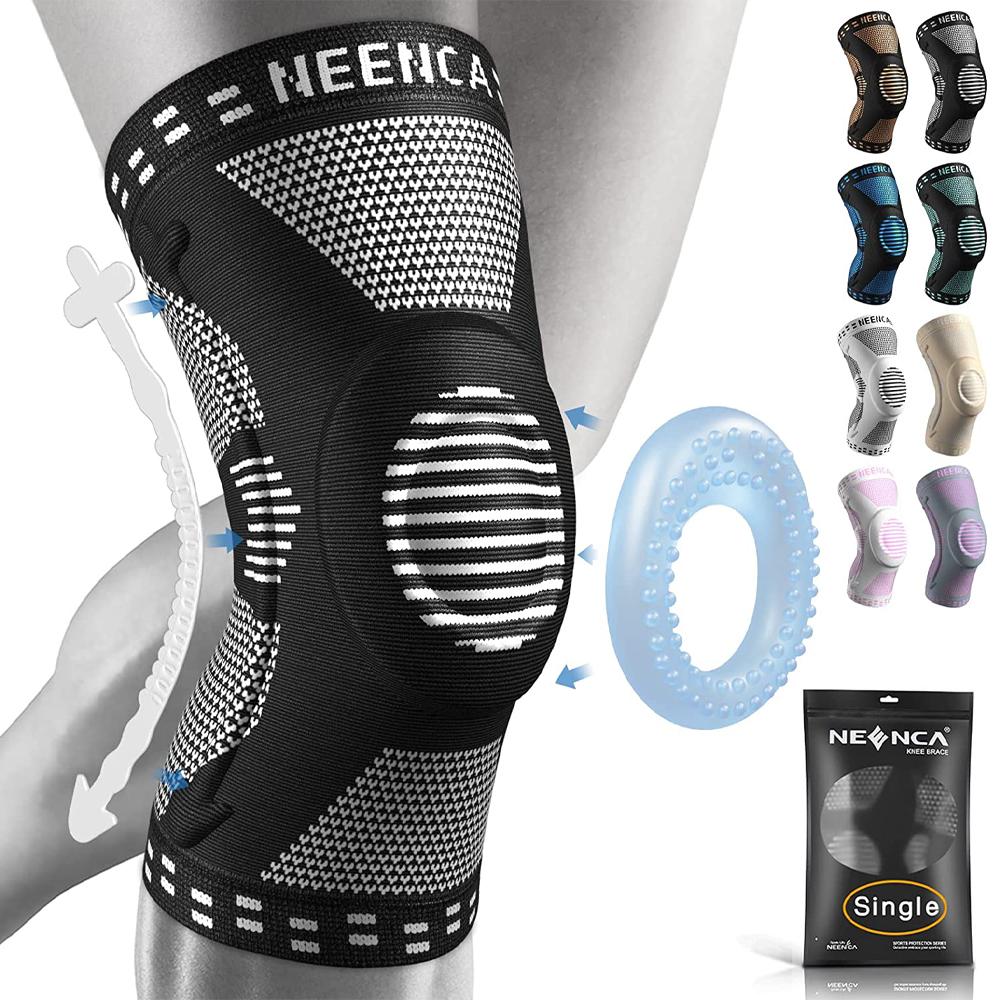 

Neenca Copper Knee Brace Knee Support With Patella Gel Pad &Side Stabilizers For Knee Pain Sport Arthritis Acl Joint Pain Relief L