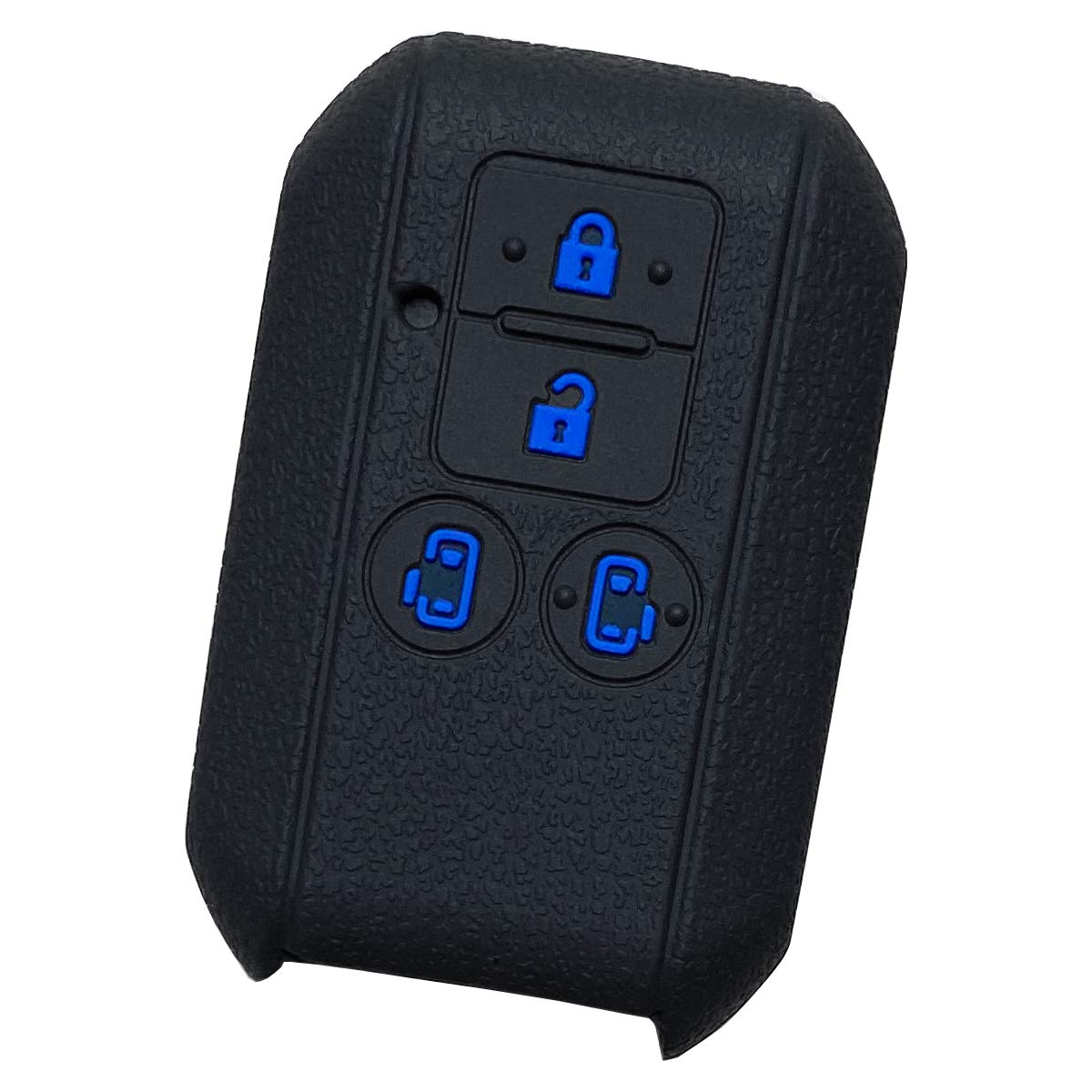 

Силиконовый чехол для смарт-ключа IKT для автомобилей Suzuki, сдвижного типа, 4 кнопки, черно-синий, чёрный