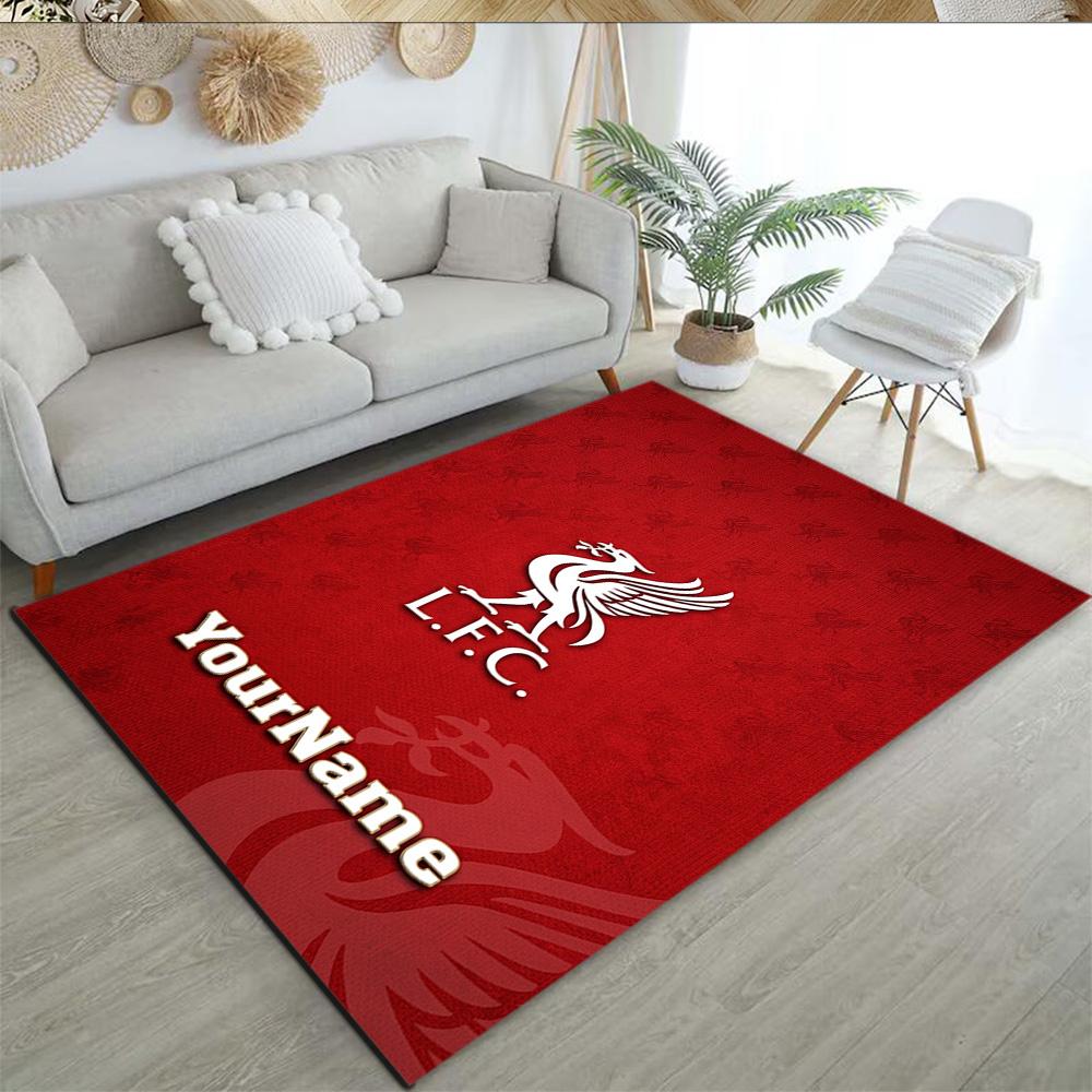 Liverpool Personalized Text Floor Mat Design for Foyer Study Room Decorate Room Dormitory Anti-slip Rug Office Home Decor
