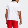 Adidas T Shirts Men's White Crew Neck Moderate Straight Fit HG4418