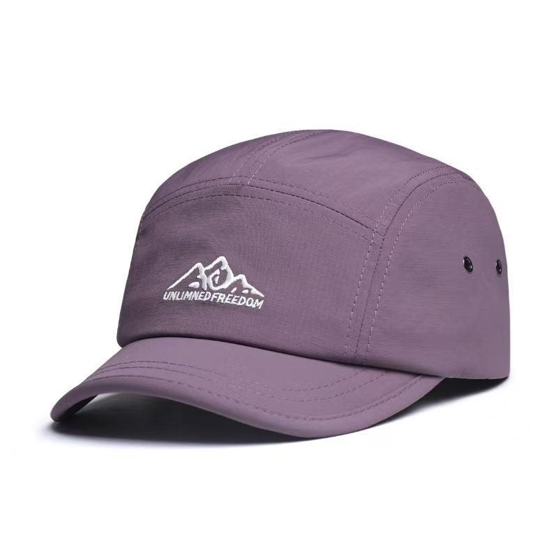 

Американская кепка из пяти предметов, женская, уличная, тонкая, дышащая, модная, быстросохнущая, бейсболка с короткими полями для мужчин M（56-58cm） фиолетовый