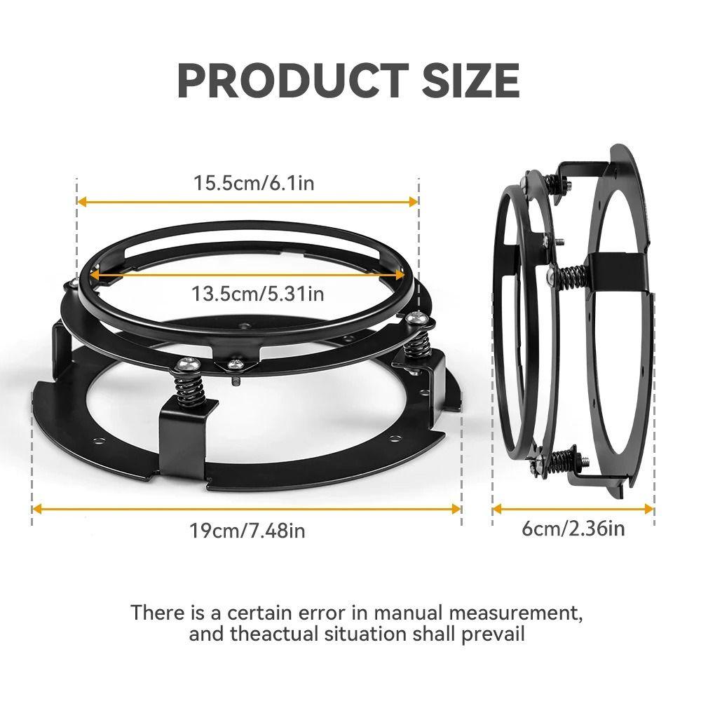 Kit de Support de Phare Rond 5,75 pouces Support de Montage de Phare Accessoires pour Motocyclettes