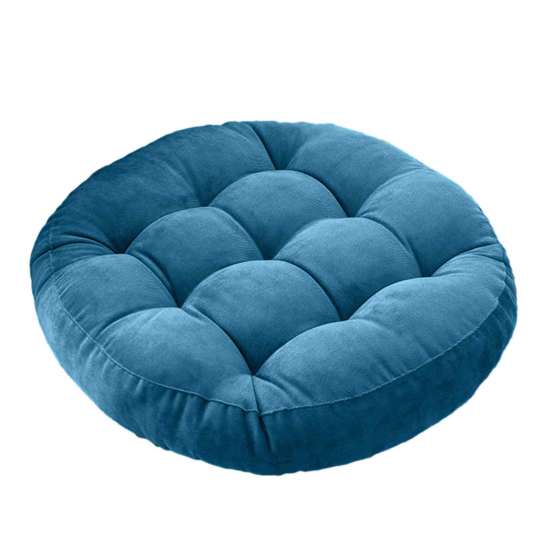 Stress Relief Hip Support Pillow Round Corduroy Chair Cushion, 16.5 Inch Ultra Soft Seat Pad, Plump Bread Style Cushion Washable for Floor Reading