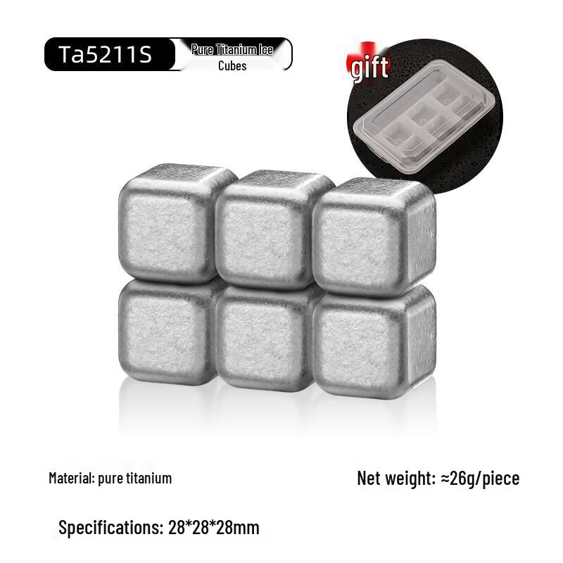 

Ti Artisan Pure Titanium Reusable Ice Cubes