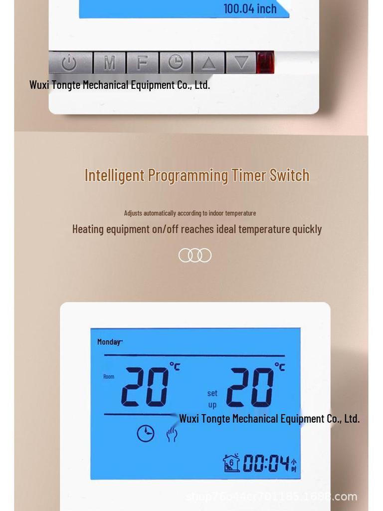 Universal Underfloor Heating Thermostat with LCD Temperature Control