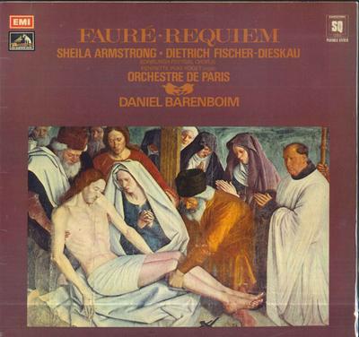 LP Record DANIEL BARENBOIM ORCHESTRE DE PARI  Faure Requiem  Pavane Q4ASD3065 HIS MASTERS VOI 1975 UK Classical Used
