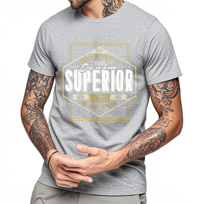 Unisex Summer For Men T Shirt Superior Denim Quality Since 1963 Rugged Strength Short Sleeve Relaxed Fit ONeck Tops
