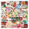 50 Christmas Cartoon Graffiti Stickers: Creative, Waterproof, Festive Greeting Card Decor and Stationery.