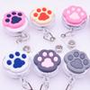 1pc Cat Feet Retractable Badge Holder for Nurses Porta Credencial Name Tag Id Card Holder Lanyards Badge Reel Clip
