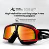 Large Frame Swimming Goggles High Definition Anti-fog, Unisex Professional Diving Swimming Glasses