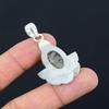 925 Silver Oval Natural Black Rutile Anniversary Wedding Wife Engagement Pendant