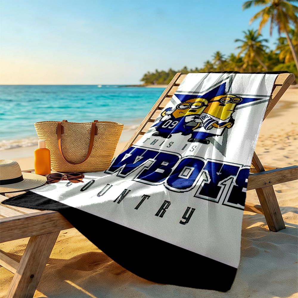 Dallas Beach Towel Soft Durable Quick-Dry Comfortable Lightweight Perfect for Traveling Yoga Camping and Swimming