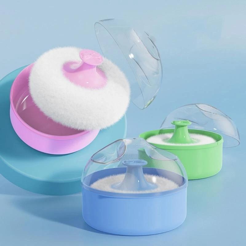 Leere Dose für losen Puder Babypuder Quaste Große Puderquaste mit Dose