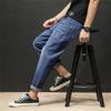 2019 Mens Loose Straight Leg Jeans Casual Nine-Pocket Denim Pants Size M-5XL Micro Stretch Daily Wear