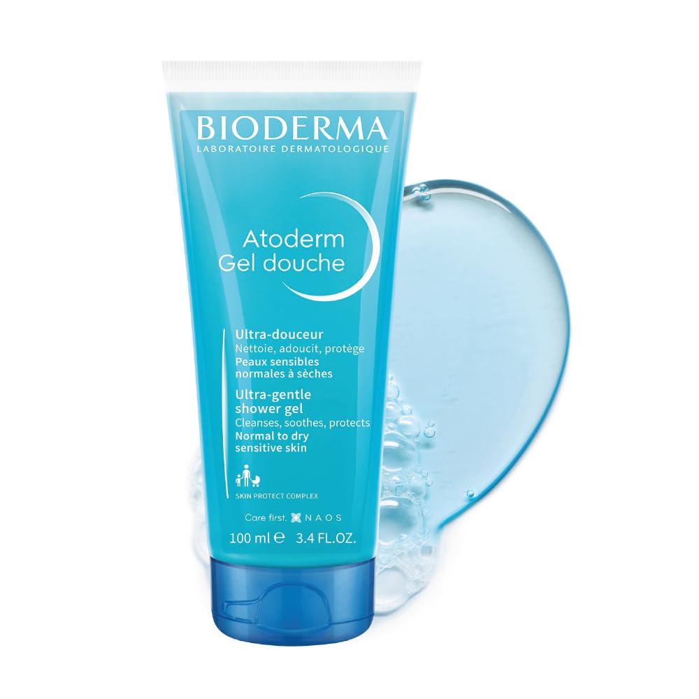 Bioderma Atoderm Гель для душа Ультра-мягкий | Ежедневный гель для душа без мыла с ниацинамидом для 24-часового увлажнения и глицерином | Стимулирует выработку гиалуроновой кислоты и церамидов