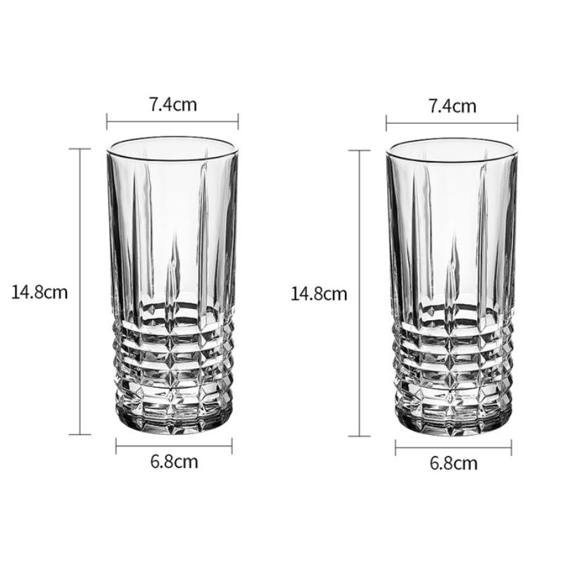 315ml/400ml Whiskeyglas Reliefglas Tasse Getränkebecher Cocktail Brandy Becher Luxus Weinutensilien Trinkgläser Barglasware