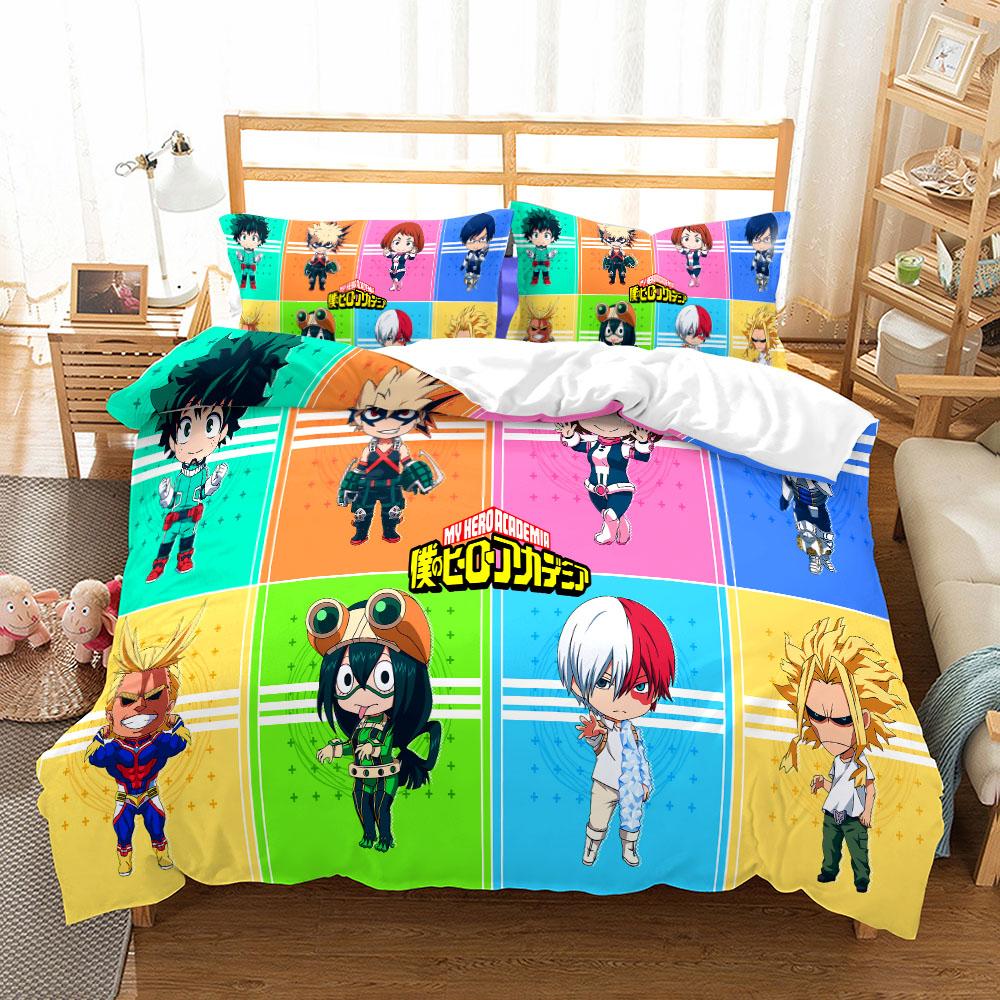 Deku Hero Academia Duvet Cover Set EU Single Double King US Twin Full Queen Size  Bed Linen Set