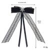 Crystal Pearls Ribbon Bowknot Brooch Pin Bowtie for Women Shirt Jabot Collar Pre Tied Necktie Clip Clothing Accessories