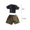1/12 Action Figure Outfit with Belt, T Shirt and Shorts for 6 Inch Dolls