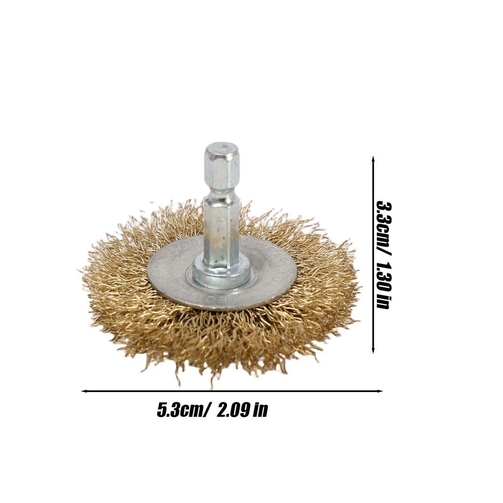 Hex Handle Electric Steel Wire Brush Stainless Steel Wire Brushes Silver Gold Rust Removal Polishing Wheel Brush Cleaning Tools