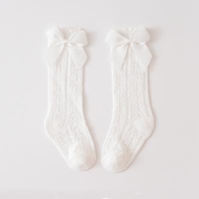 Baby Knee High Socks Breathable Mesh Fabric with Decorative Bow Soft Stretchy Fit for Infant Toddler Spring Summer Wear