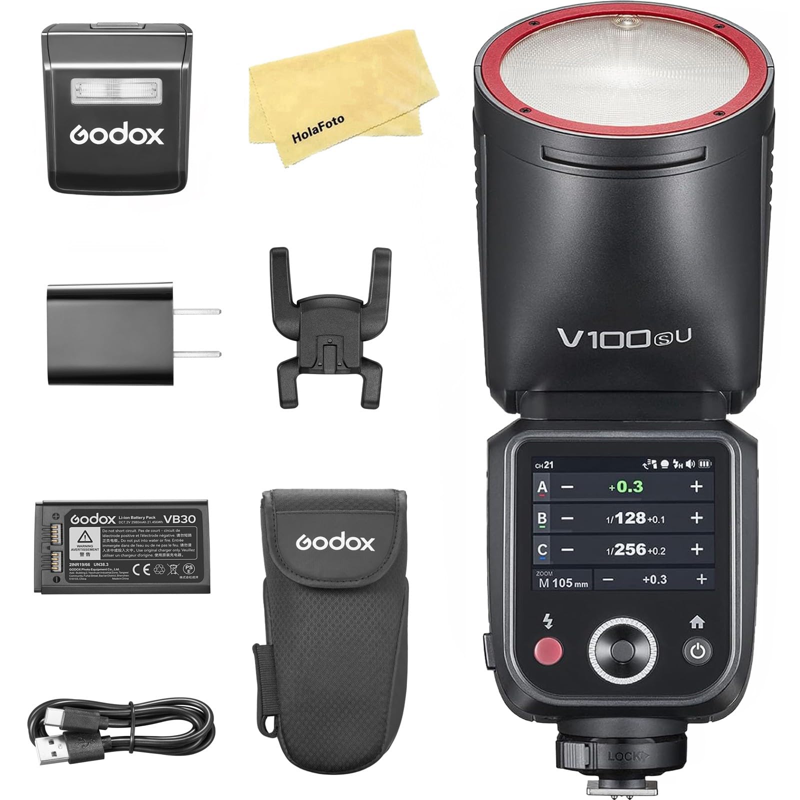 

Авторизований Godox V100S V100 S Кругла Голова Камерний Спалах Спідлайт для Sony 100 Дж 400 Секунд на Повній Потужності Перезарядка Світлодіодна Моделююча Лампа [Дилер Godox]