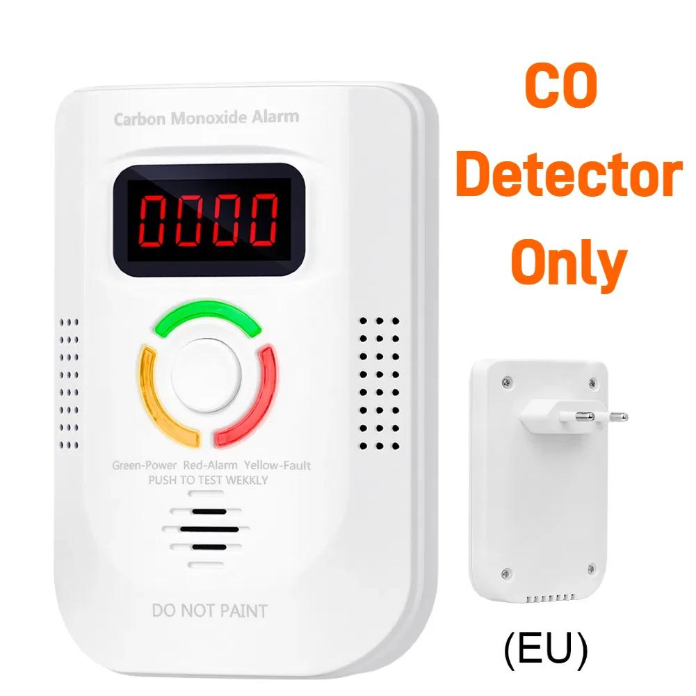 3 In 1 Carbon Monoxide Detector 1000mAh Portable Gas Detector CO Detector Alarm Temp Humidity Sensor for Outdoor Camping RV Car