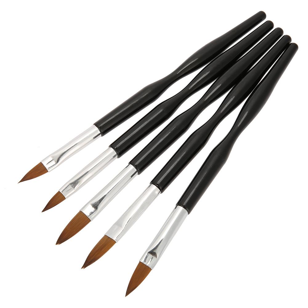 5pcs Nail Art UV Gel Polish Carving Drawing Painting Pen Brush Nail Art Brush Set Manicure Tool