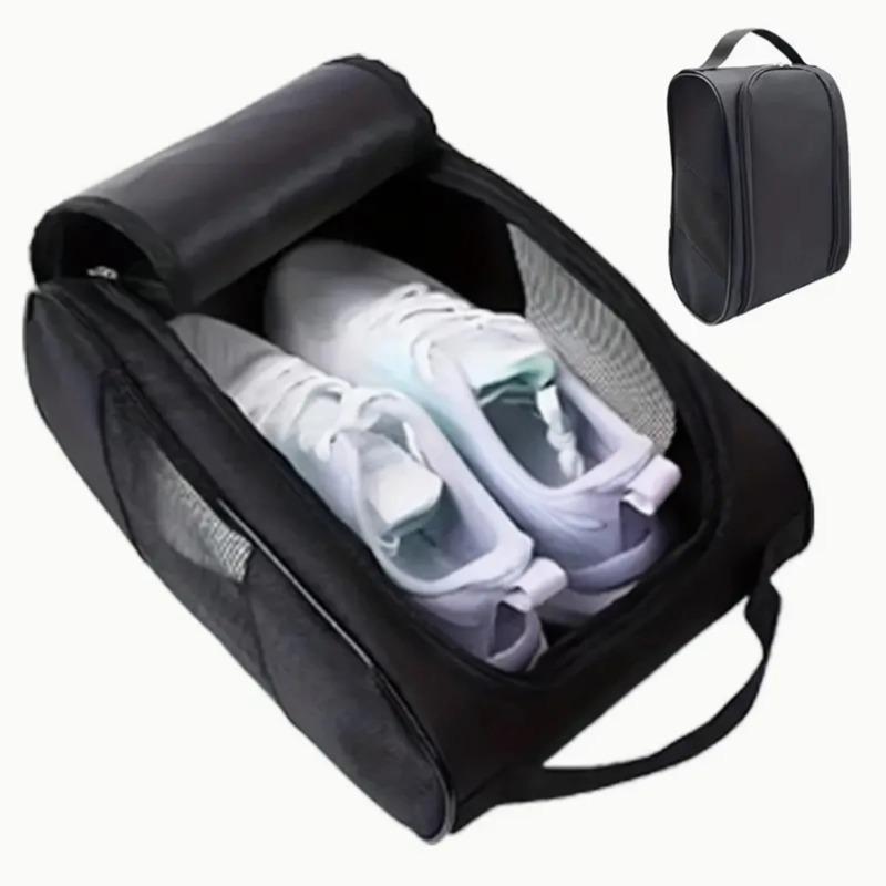 Portable Golf Shoe Bag Oxford Cloth Shoe Carrier Breathable Lightweight Dustproof Handbag for Football Tennis Sports