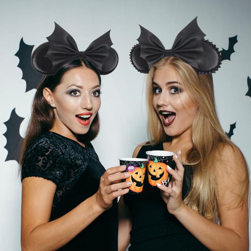 Halloween Mouse Ears Headband Sequins Bow Hairband For Women Featival Party DIY Hair Accessories Boutique