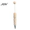 Stationery for Crafts DIY Beadable Pen, Rhinestone Faux Pearl Ballpoint Fancy Glitter Customizable Writing Pen Crafting, Student Office Tools Beaded