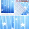 2D Flat Printing 2pcs Curtain Curtains Starry Blue Stripes Digital Printed Polyester Drapes All Season Party & Holiday Decor